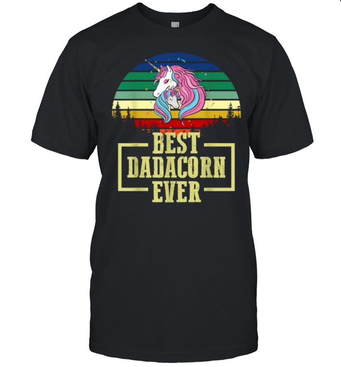 Best Dadacorn Ever – Magical Rainbow Unicorn Vintage T- Classic Men's T-shirt