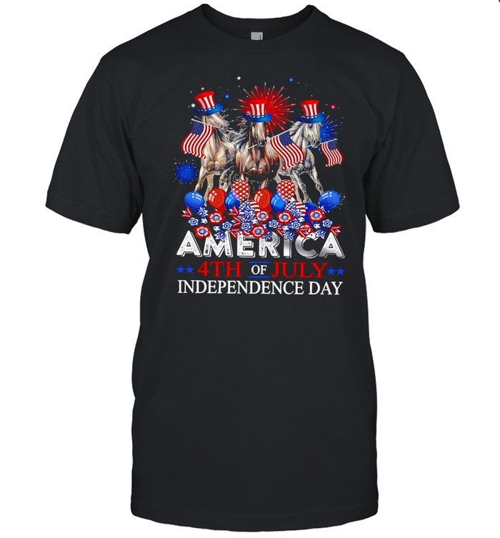 Fireworks Horse America 4th Of July Independence Day T-shirt Classic Men's T-shirt