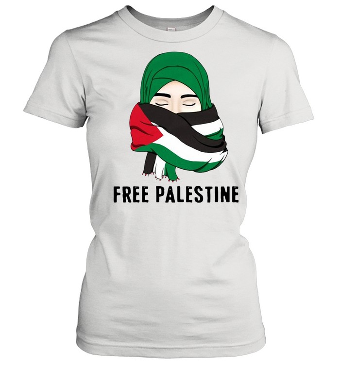 Free Palestine Gaza Palestinian Girl Palestinian Flag Classic Women's T-shirt