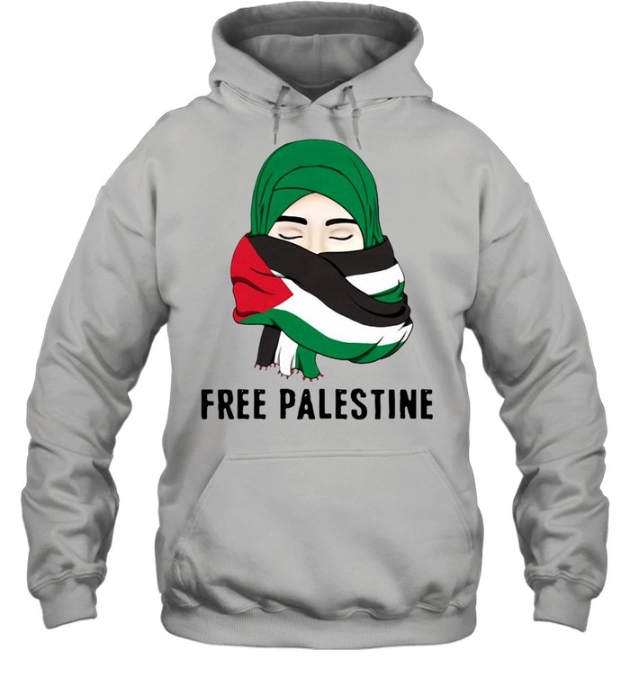 Free Palestine Gaza Palestinian Girl Palestinian Flag Unisex Hoodie