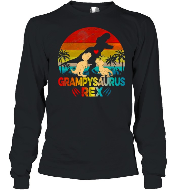 Grampysaurus Rex Vintage Sunset T- Long Sleeved T-shirt