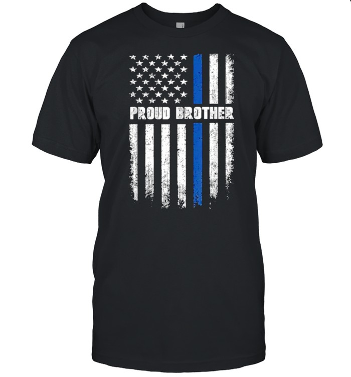 Proud Brother Thin Blue Line Police T- Classic Men's T-shirt