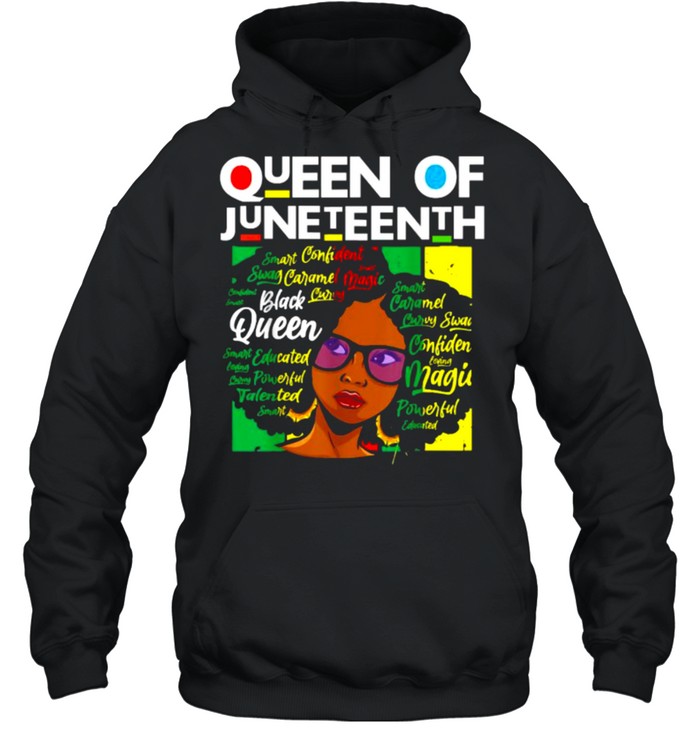 Queen Of Juneteenth Black Girl Magic Melanin Unisex Hoodie