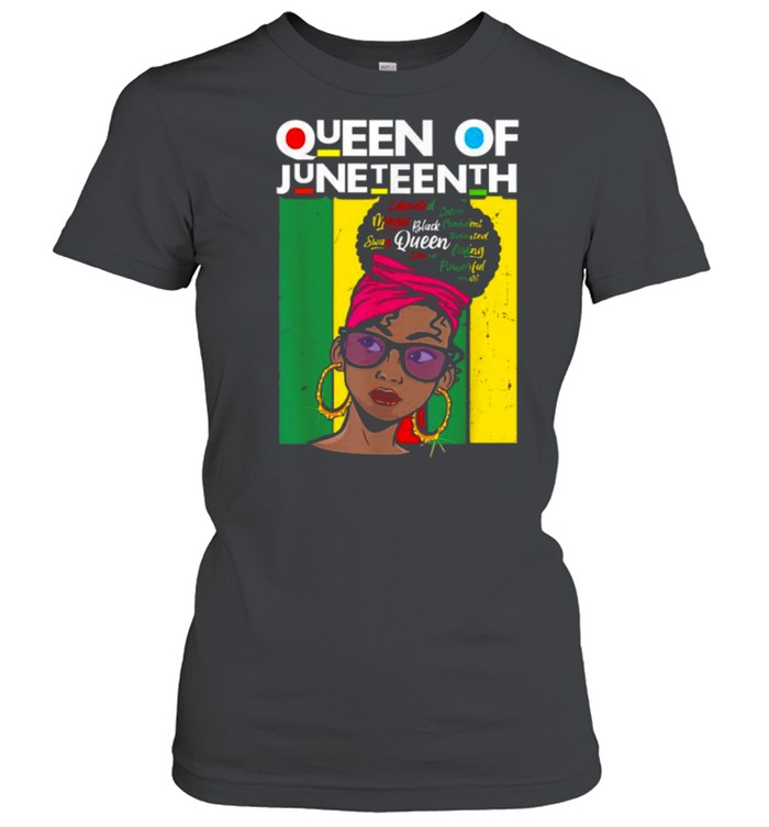 Queen Of Juneteenth Black Girl Magic Melanin Women Vintage T- Classic Women's T-shirt