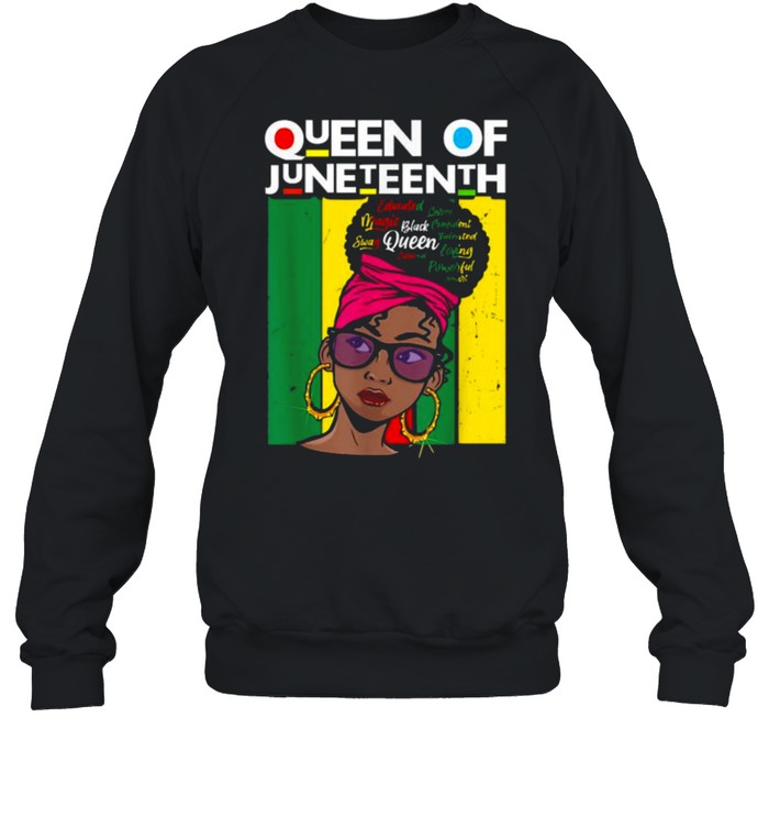 Queen Of Juneteenth Black Girl Magic Melanin Women Vintage T- Unisex Sweatshirt