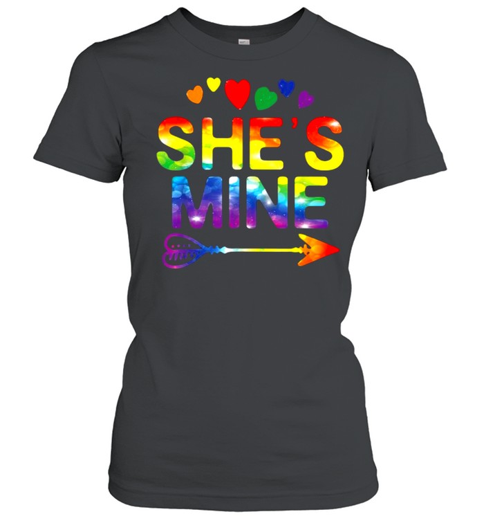 She’s Mine Matching LGBT Pride T- Classic Women's T-shirt