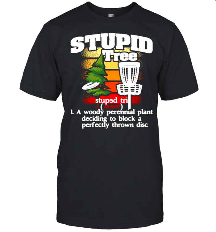 Stupid Tree Definition Disc Golf Player Flying Disc Golfer Vintage Classic Men's T-shirt