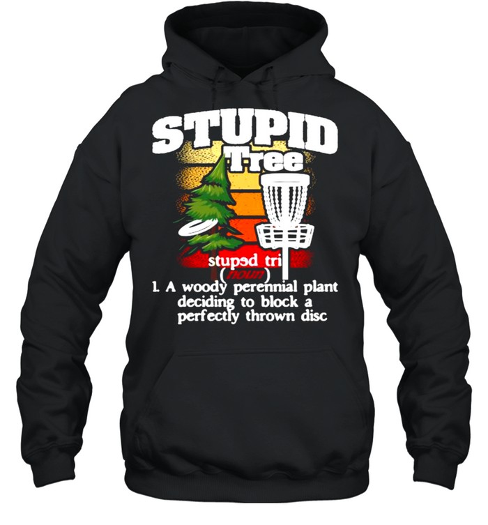 Stupid Tree Definition Disc Golf Player Flying Disc Golfer Vintage Unisex Hoodie