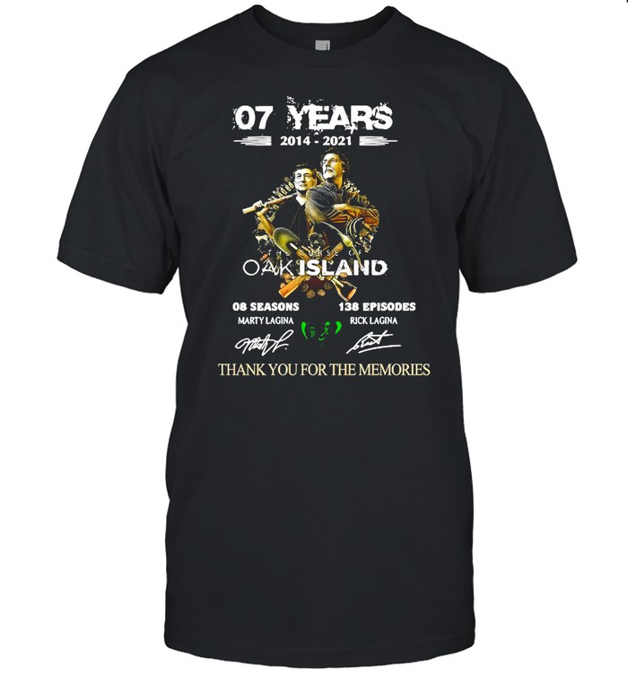The Curse Of Oak Island 07 Years 2014 2021 Thank You For The Memories T-shirt