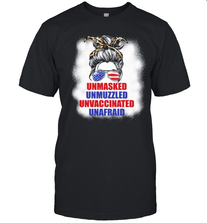The Girl Unmasked Unmuzzled Unvaccinated Unafraid shirt Classic Men's T-shirt