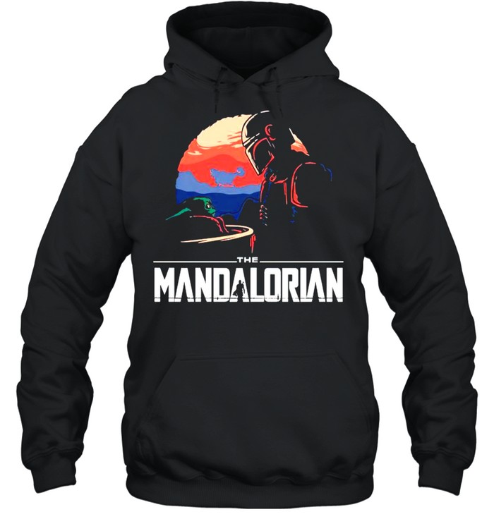 Boba Fett and Baby Yoda the mandalorian vintage shirt Unisex Hoodie