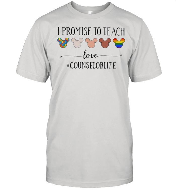 I Promise To Teach Love Counselorlife Autism LGBT Classic Men's T-shirt