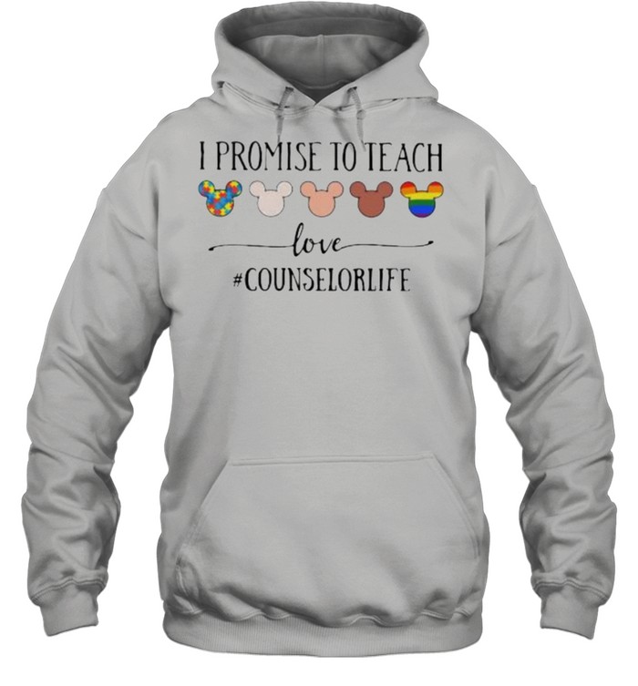 I Promise To Teach Love Counselorlife Autism LGBT Unisex Hoodie