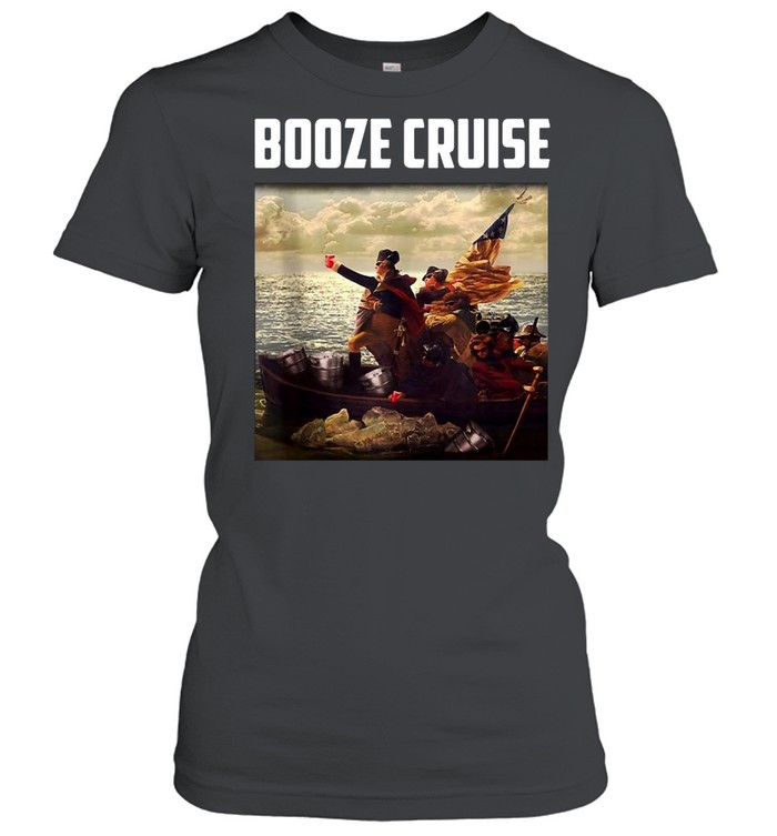 Political Party Booze Cruise Shades & Red Cups Patriotic T-shirt Classic Women's T-shirt