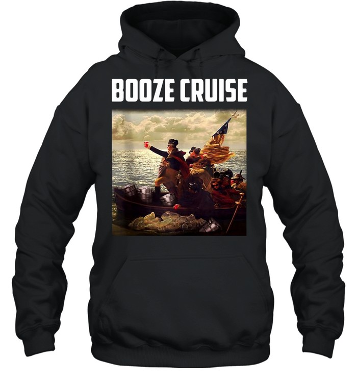 Political Party Booze Cruise Shades & Red Cups Patriotic T-shirt Unisex Hoodie