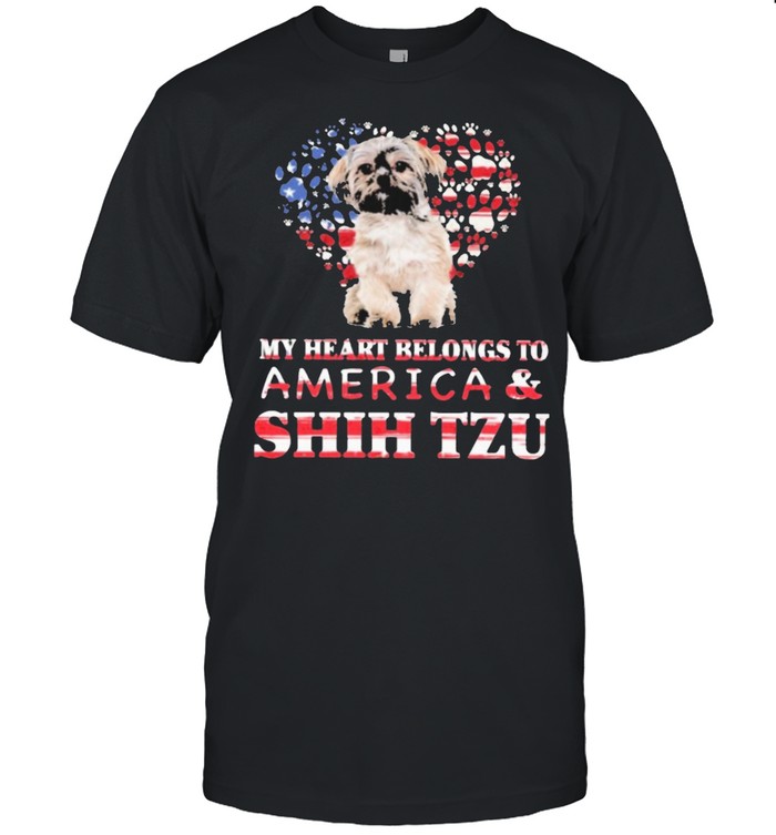 Shih tzu my heart belongs to shih tzu lovers shirt Classic Men's T-shirt