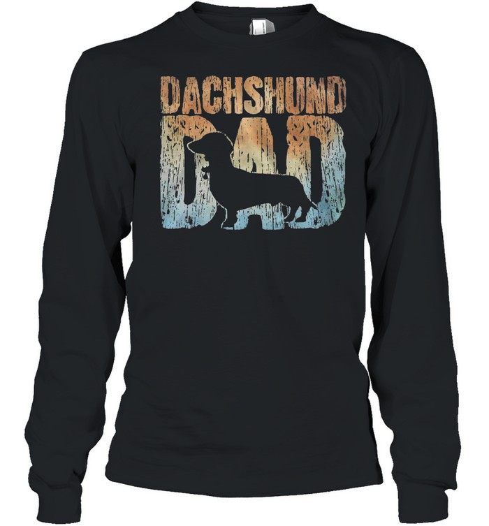 Dachshund dad shirt Long Sleeved T-shirt