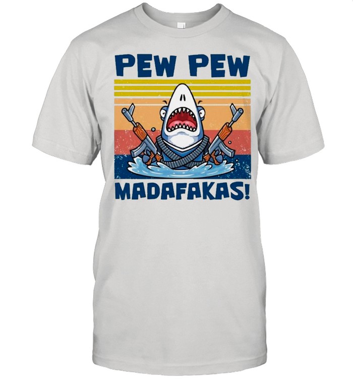 Shark Pew Pew Madafakas Vintage Retro shirt Classic Men's T-shirt