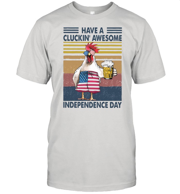 Turkey Have A Cluckin’ Awesome Independence Day Vintage Retro T-shirt Classic Men's T-shirt