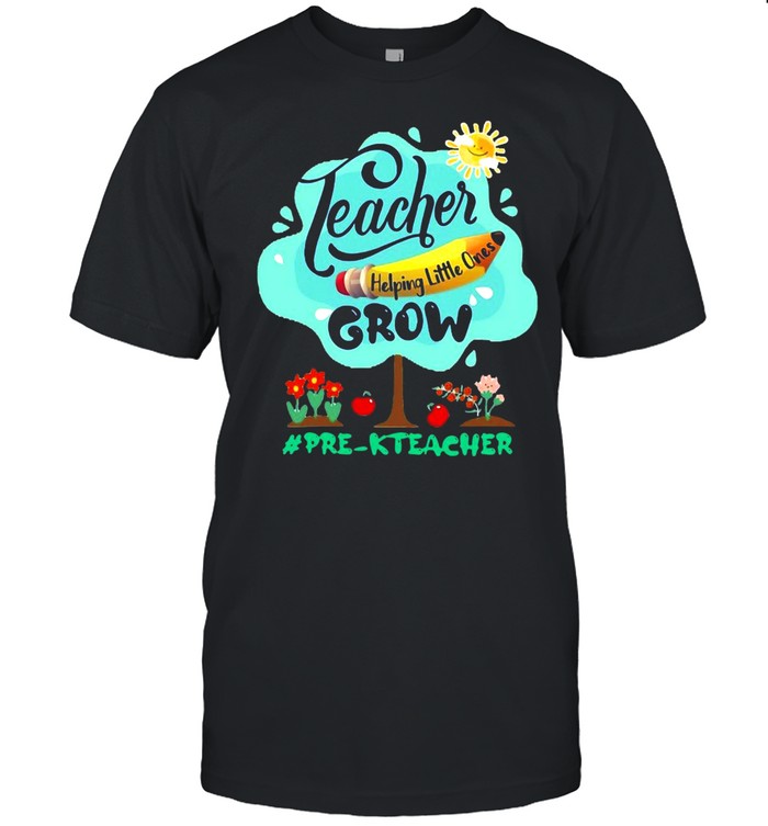 Teacher Helping Little Ones Grow Pre-K Teacher T-shirt Classic Men's T-shirt
