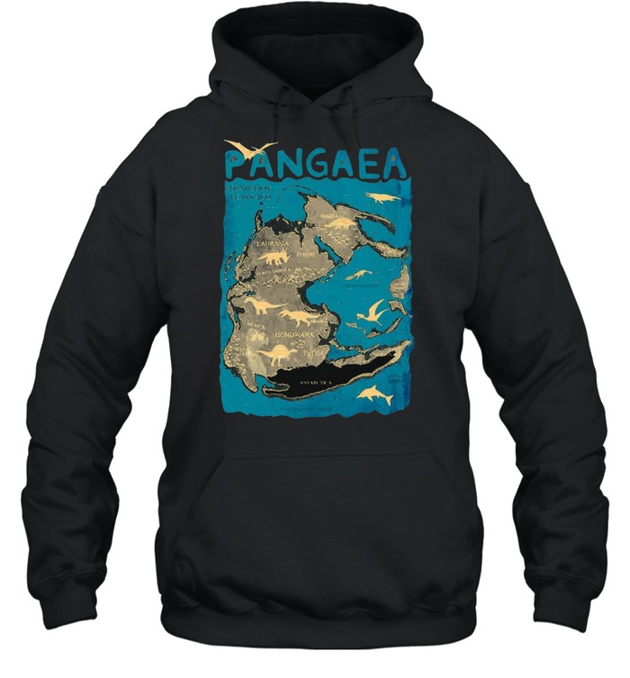 Pangaea 200 million years ago laurasia europe north america gondwana india shirt Unisex Hoodie