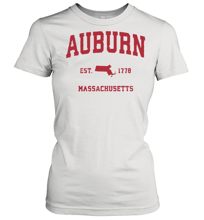 Auburn Massachusetts 1778 MA Vintage Sports T- Classic Women's T-shirt