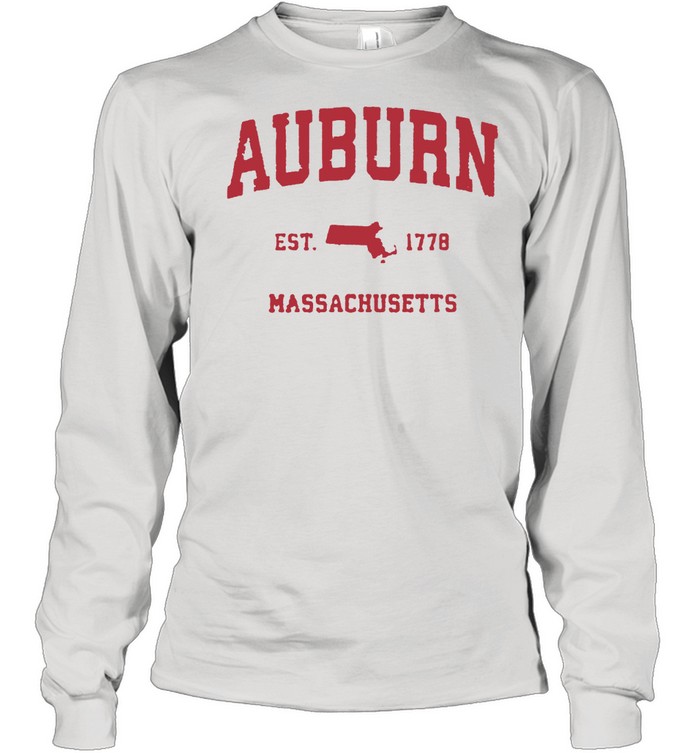 Auburn Massachusetts 1778 MA Vintage Sports T- Long Sleeved T-shirt