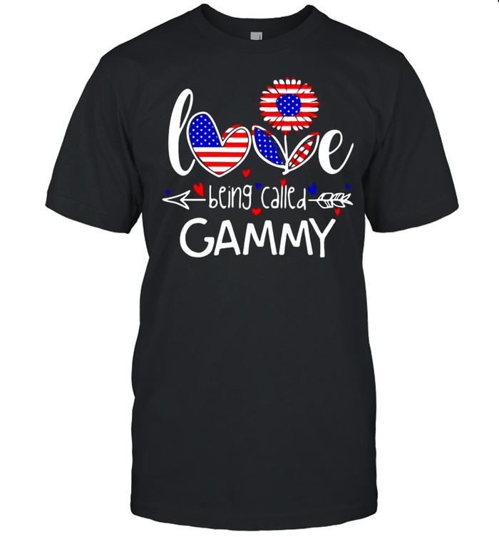 American Flag Flower Love Being Called Gammy T-shirt Classic Men's T-shirt