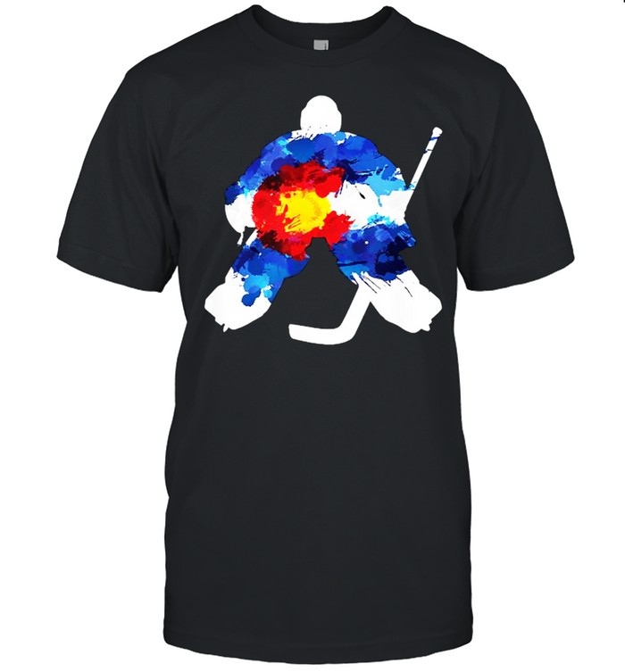 Colorado Hockey Goalie Watercolor T-Shirt
