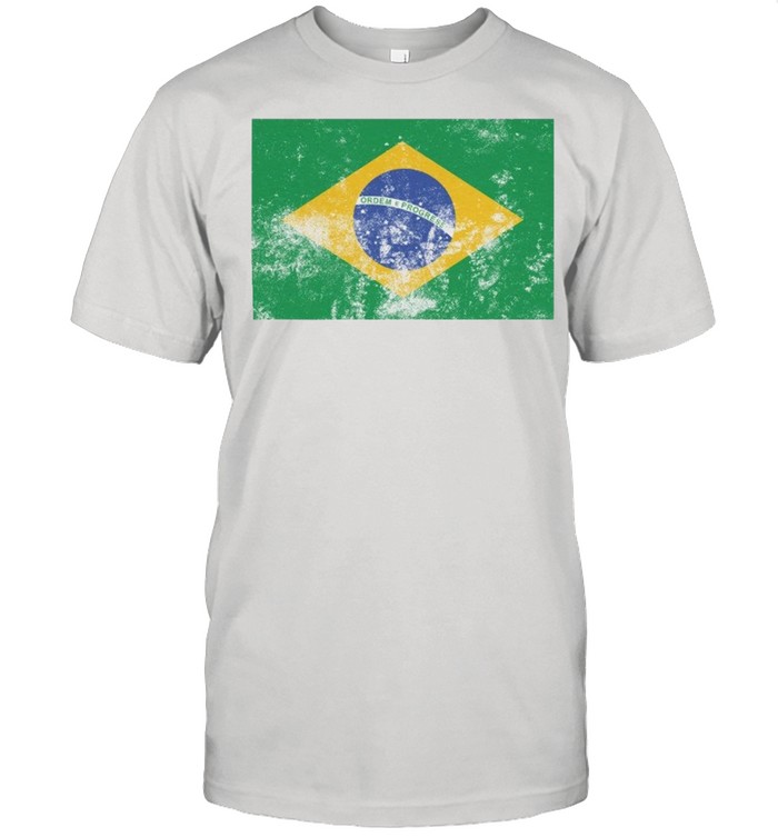 Retro Vintage Style Brazil Brazilian Flag Pride shirt Classic Men's T-shirt