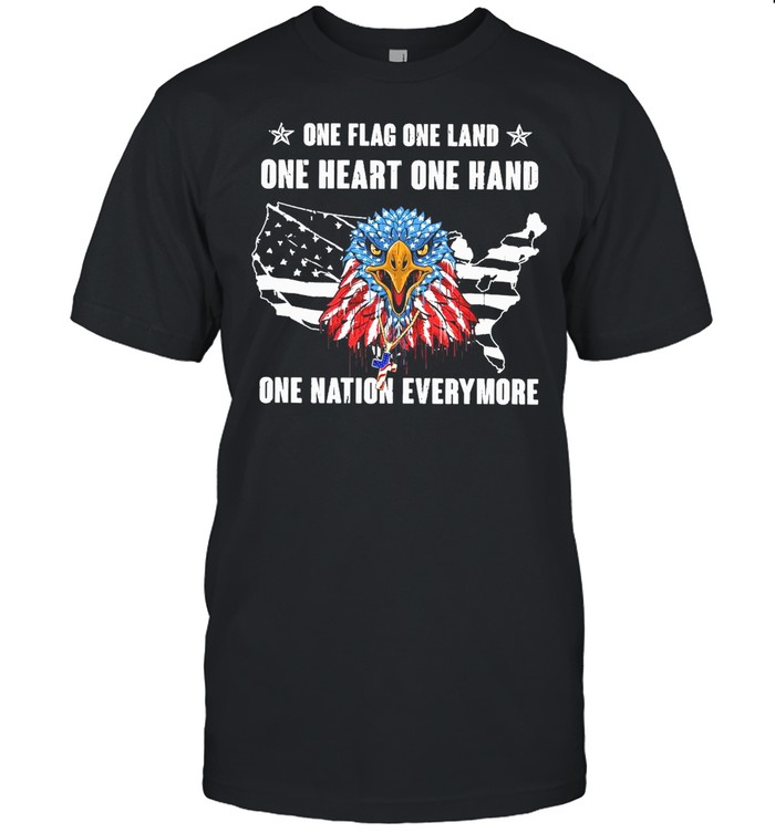 American Flag One Flag One Land One Heart One Hand One nation Every More Eagle T-shirt