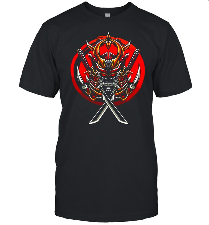Japanese Samurai Oni Demon Skull Bushido Warrior Graphic T-shirt