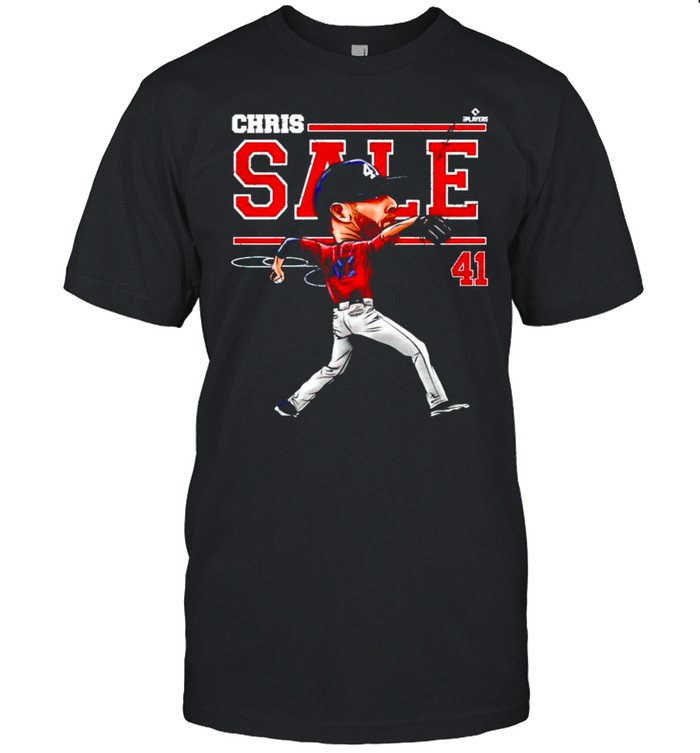 Boston Baseball 41 Chris Sale Cartoon signature shirt T Shirt