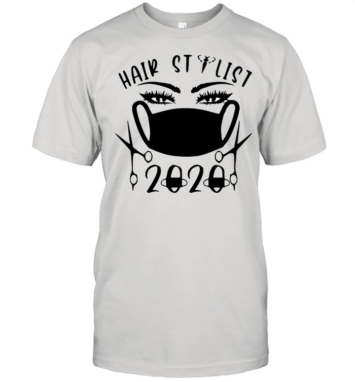 Hair Stylist 2020 Black Face Mask Shirt