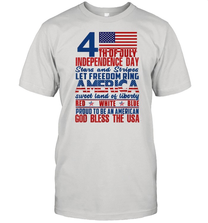 4th of July Independence day America God Bless The USA Classic Men's T-shirt