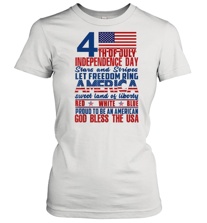 4th of July Independence day America God Bless The USA Classic Women's T-shirt