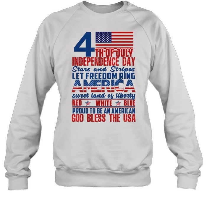 4th of July Independence day America God Bless The USA Unisex Sweatshirt