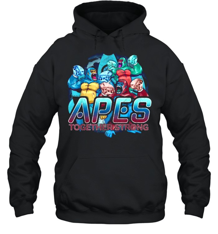 Apes Together Strong Retro AMC Gorilla Rocket Diamond Hands T- Unisex Hoodie