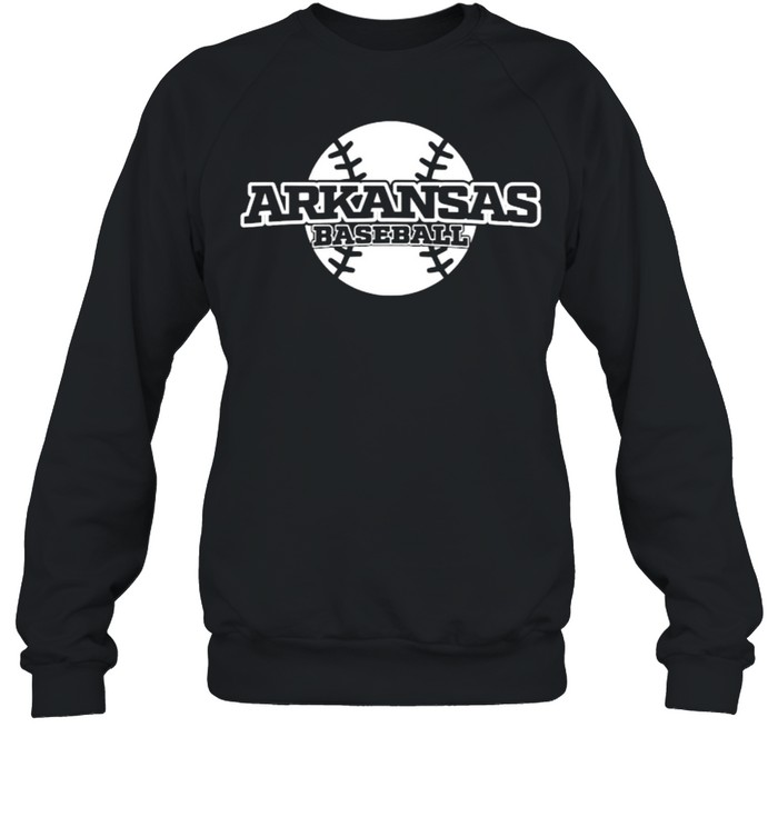 Arkansas Baseball Block Font T- Unisex Sweatshirt