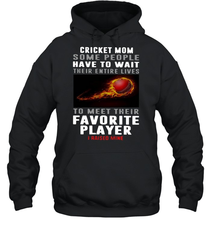 Cricket Mom Some People Have To Wait Their Entire Lives To Meet Their Favorite Player I Raised Mine Unisex Hoodie