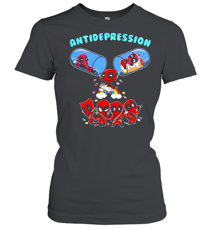 Deadpool And Unicorn Antidepression T-shirt Classic Women's T-shirt