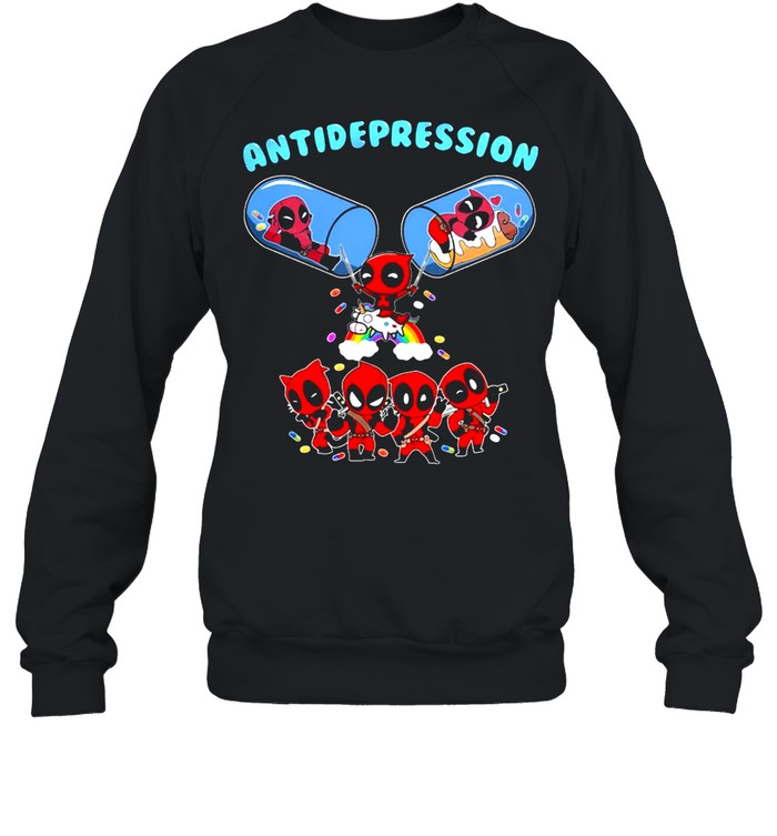 Deadpool And Unicorn Antidepression T-shirt Unisex Sweatshirt