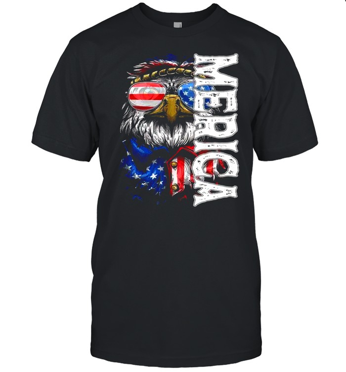 Patriotic Bald Eagle Merica 4th Of July Merica Eagle Classic Men's T-shirt