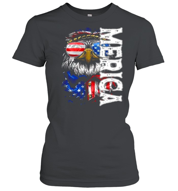 Patriotic Bald Eagle Merica 4th Of July Merica Eagle Classic Women's T-shirt