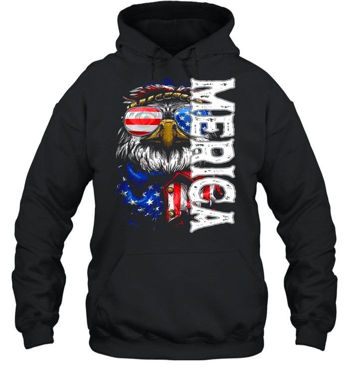 Patriotic Bald Eagle Merica 4th Of July Merica Eagle Unisex Hoodie