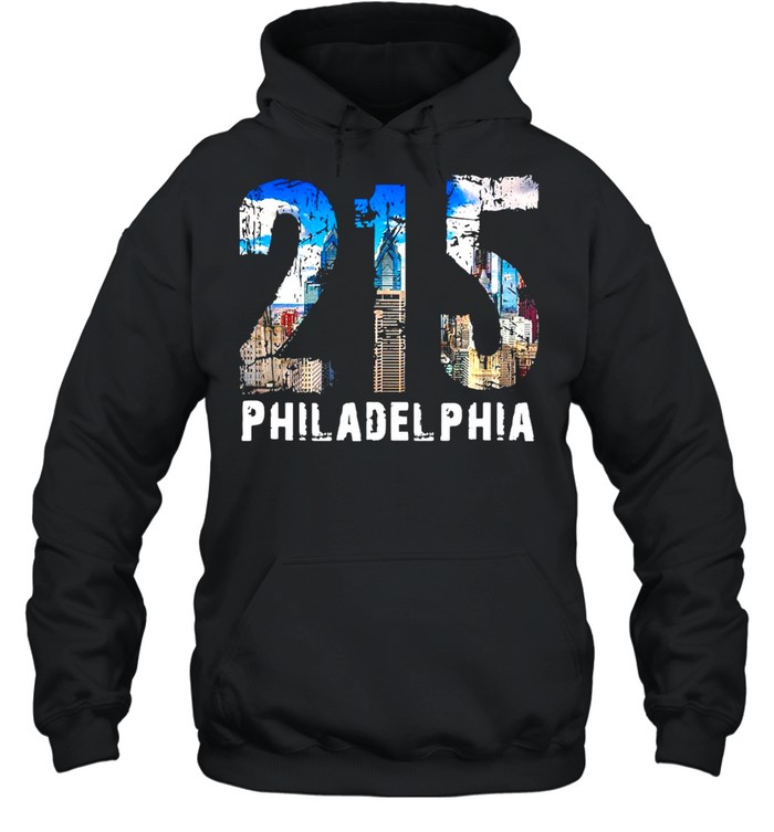 Philadelphia 215 Philly 215 Skyline Area Code Unisex Hoodie