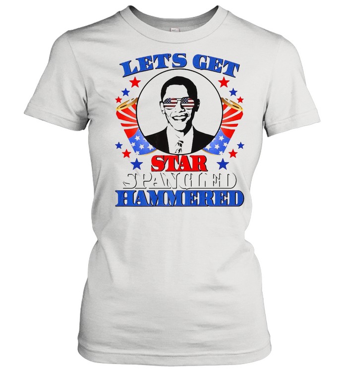 Star Spangled Hammered Funny Obama 4Th Of July Usa Gift Idea T-shirt - T  Shirt Classic
