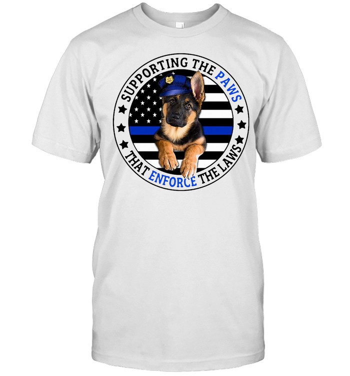 American Flag Supporting The Paws That Enforce The Laws Vintage Classic Men's T-shirt