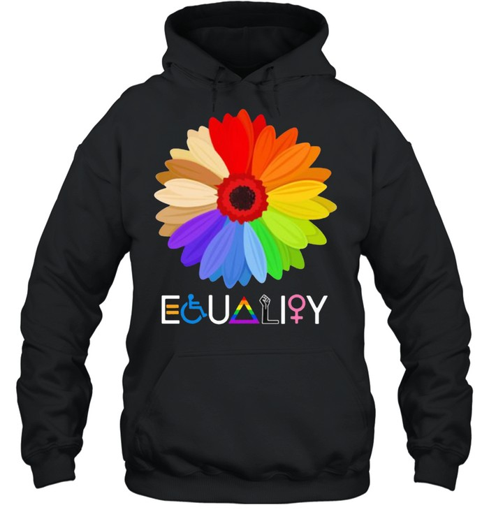 Equality flower black live matter lgbt shirt Unisex Hoodie