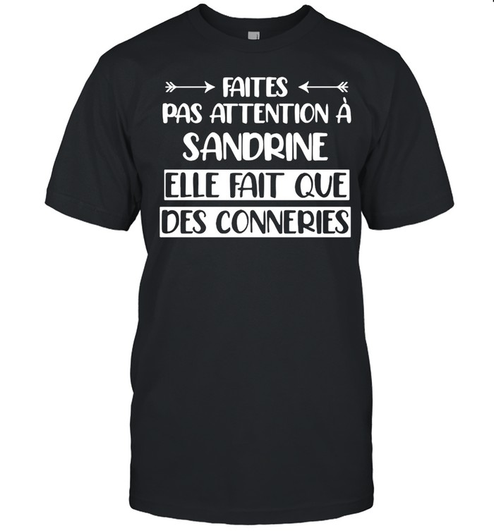 Faites Pas Attention A Sandrine Elle Fait Que Des Conneries  Classic Men's T-shirt
